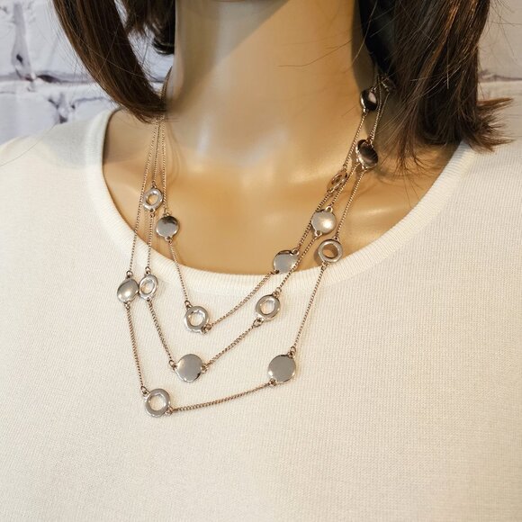 NECKLACE - Triple layer gold detail - Picture 2 of 4